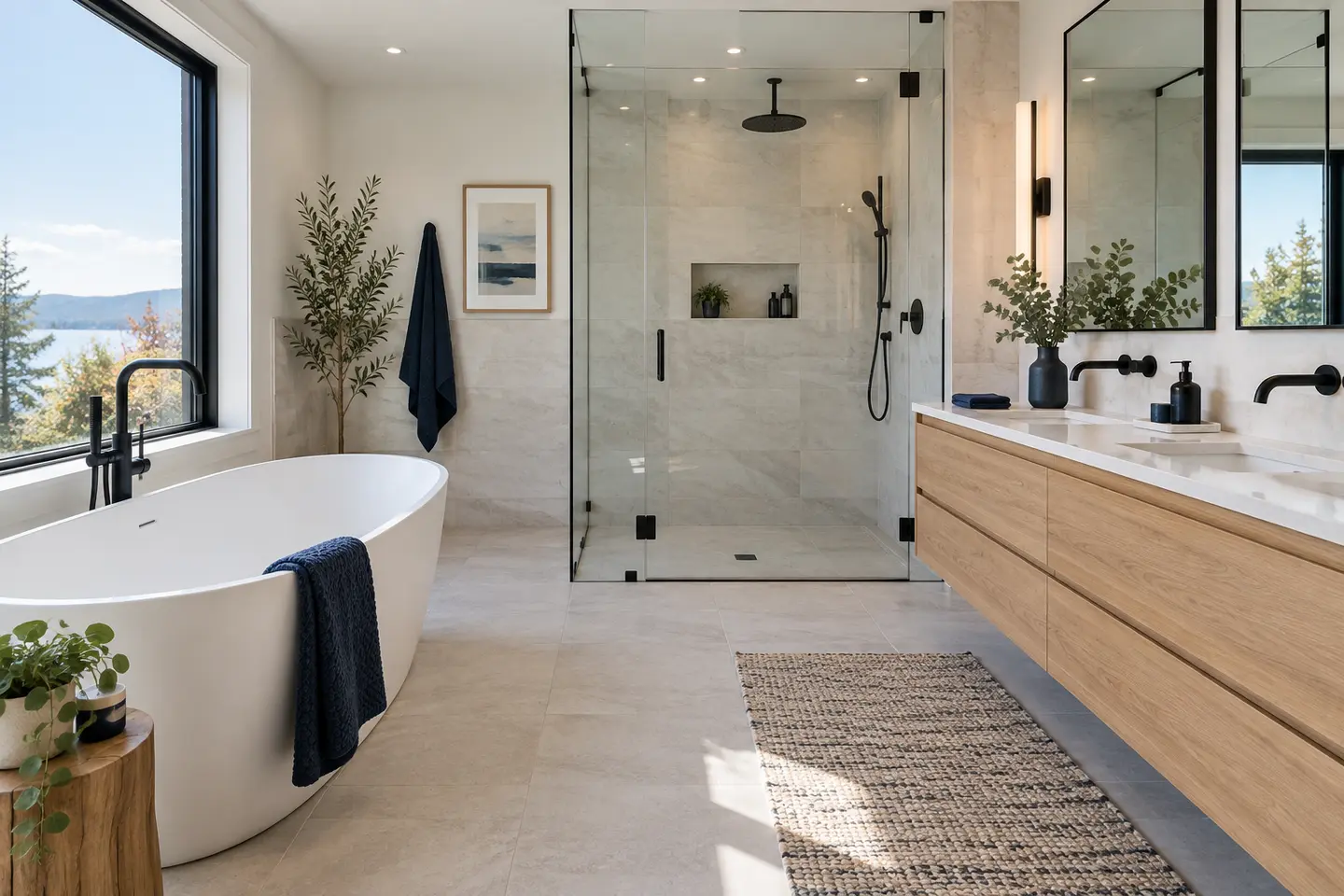 Salle de bain moderne rénovée